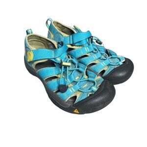 Keen Newport H2 kids blue & green sandals size 3